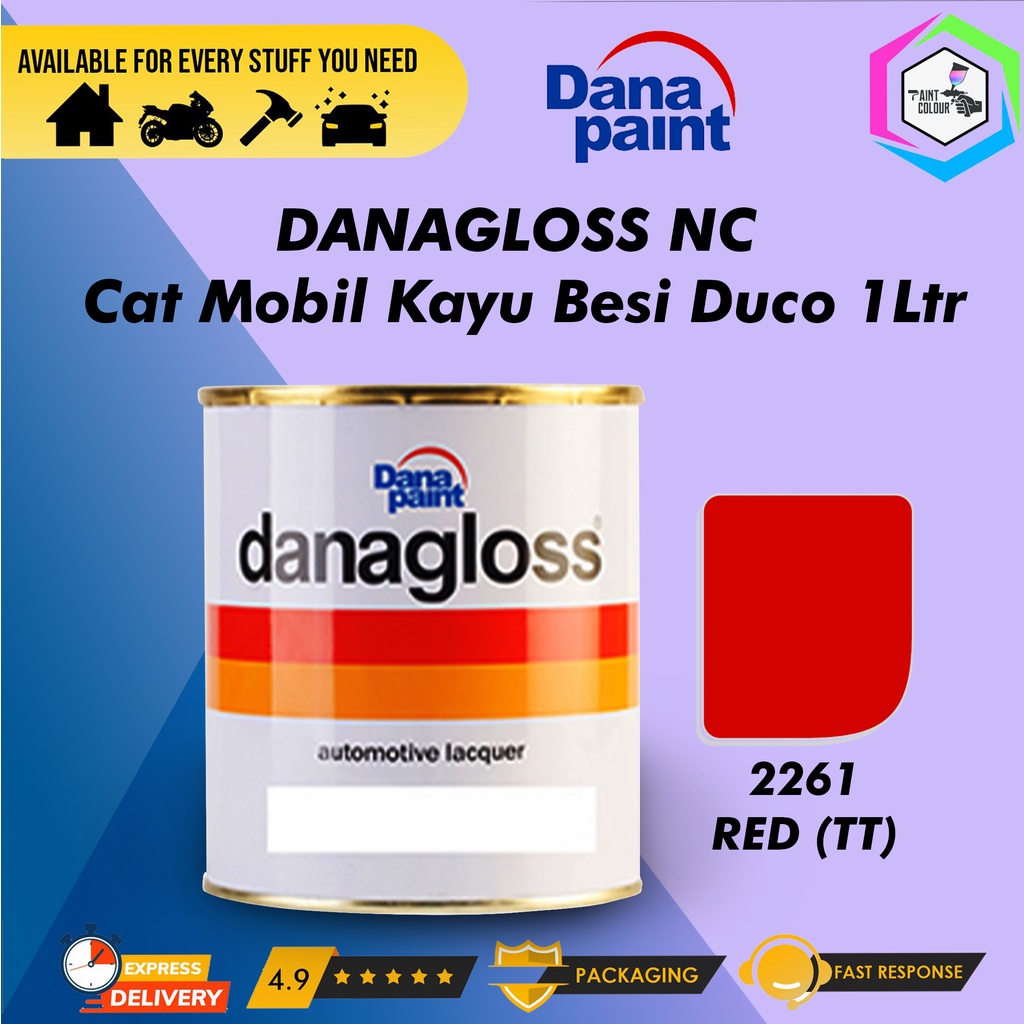 DANAGLOSS NC 2261 RED (TT) - Cat Mobil Kayu Besi Duco