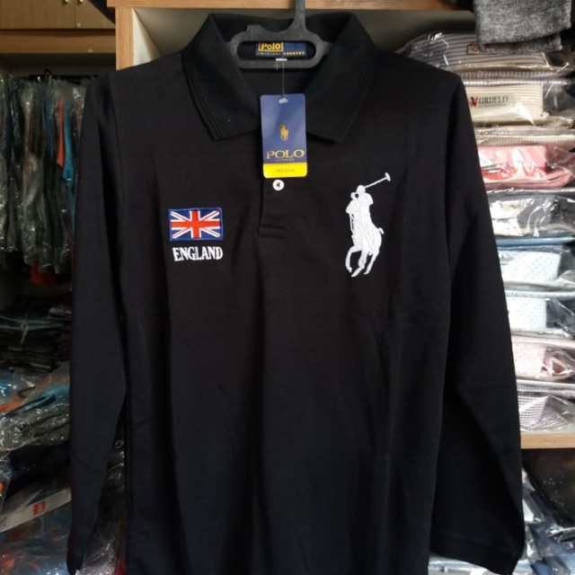 kaos polo pria lengan panjang