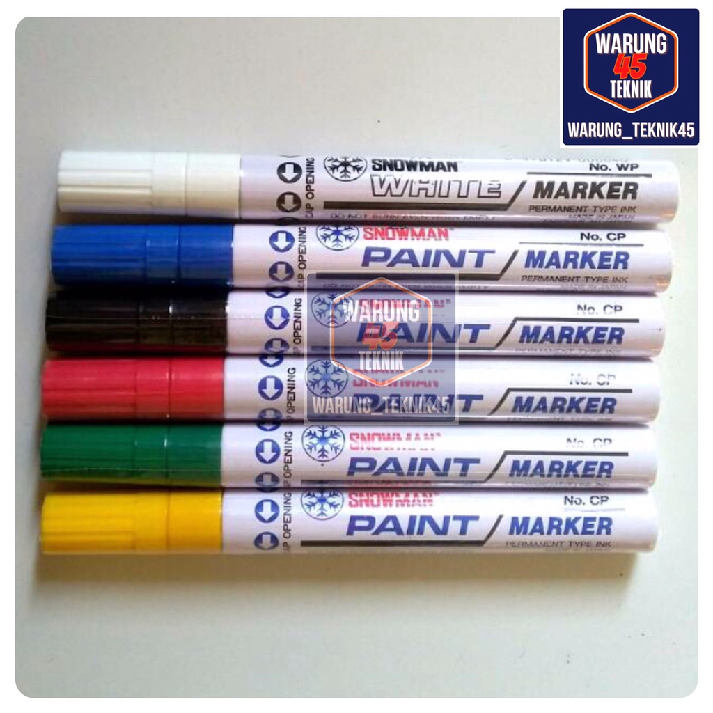 SNOWMAN SPIDOL BAN PAINT MARKER PAINT PUTIH SNOMAN