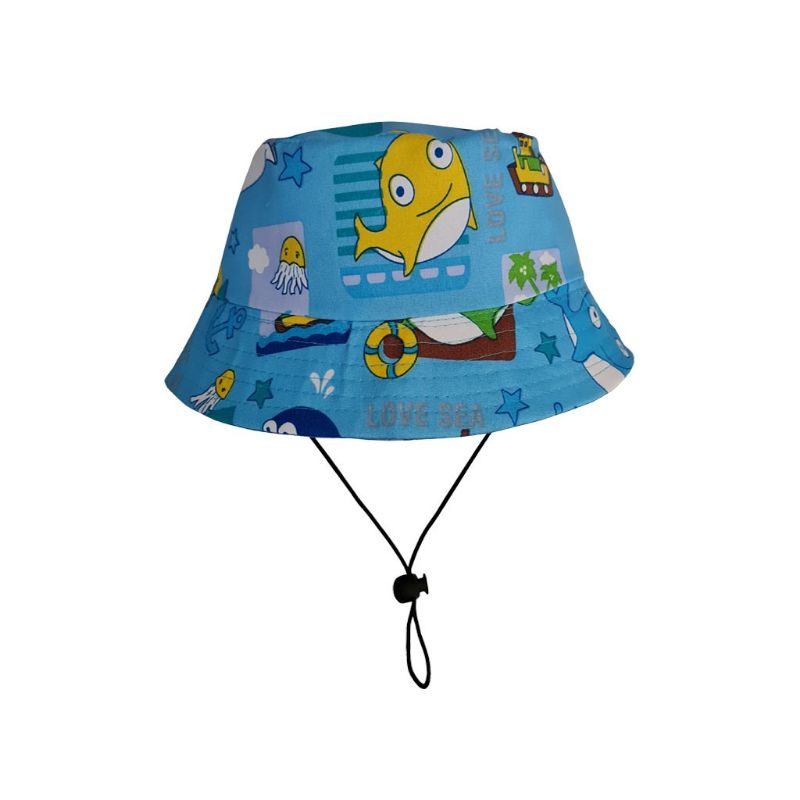 TOPI BUCKET HAT ANAK TALI FULLPRINT / BUCKET HAT ANAK DINO / BUCKET HAT ANAK