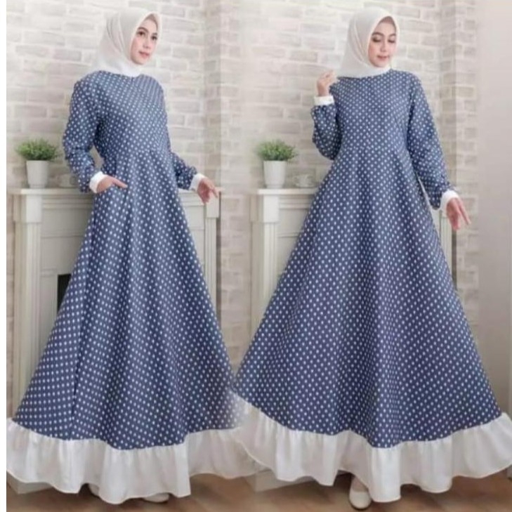 Gamis muslim amyra polka