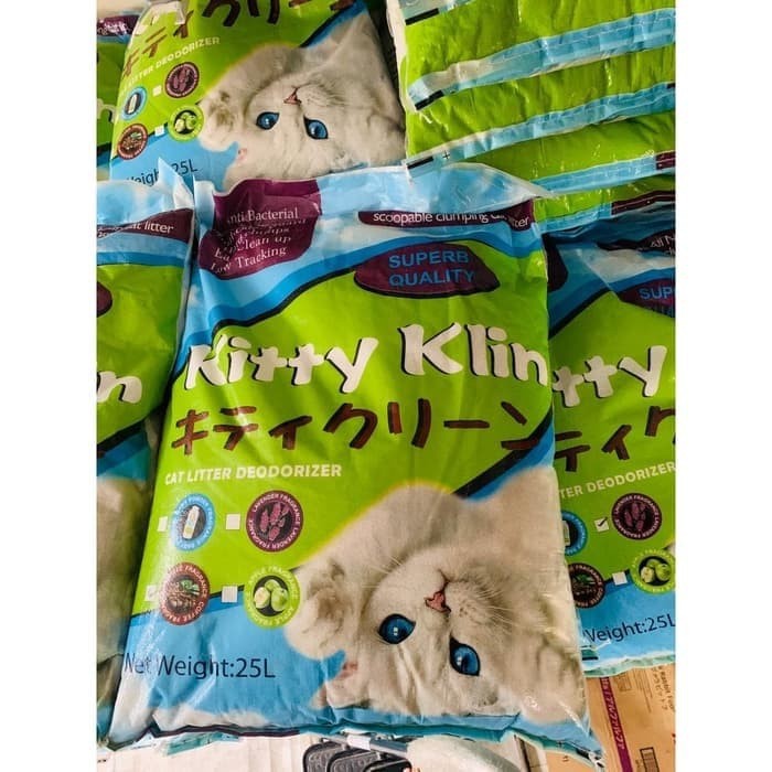Pasir Kucing Kitty Klin 25liter Pasir Gumpal Wangi Kitiklin 25 liter