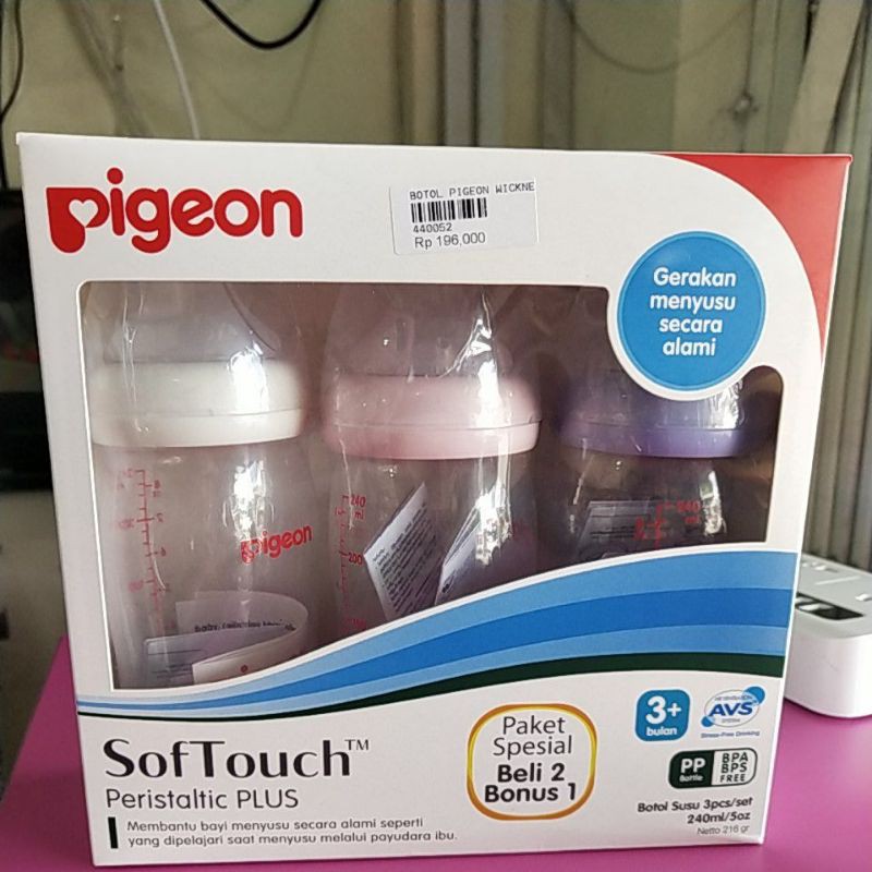 BOTOL PIGEON WIDE NECK 240ML ISI 3