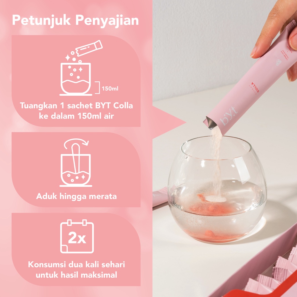 Byt Colla 1 Box 16 Pcs Collagen Beauty Drink / Minuman Kolagen Kecantikan Vitamin Kulit Glowing Sehat Original 100% BPOM Asli