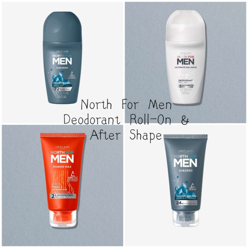 North For Men Subzero Deodorant Roll-On/Ultimate Balance Deodorant Roll-On/ Ultimate Balance Moisturising  Gel Facial &amp; Aftershave