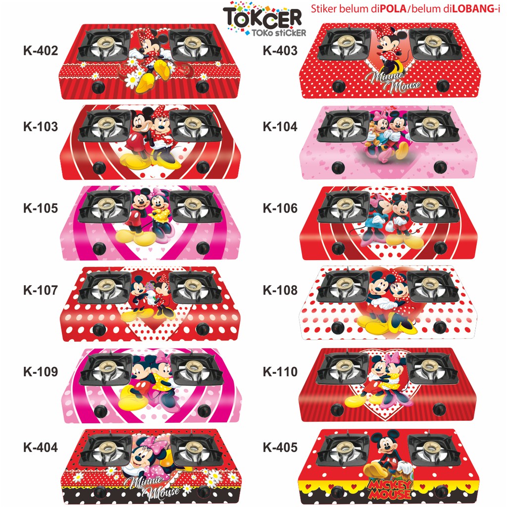  Stiker  Kompor  2 Tungku Mickey  dan Minnie Shopee Indonesia