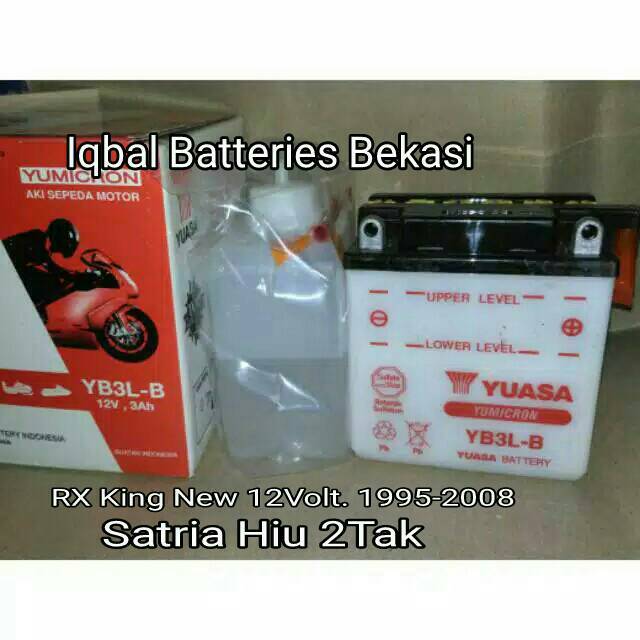 Aki Yuasa YB3L-B KIT  RX King .Satria 2Tak Yamaha Touch.Yamaha Tiara