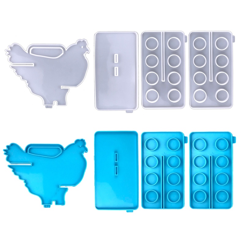 Siy Cetakan Resin 8 Slot Holder Telur Bahan Silikon Untuk Craft DIY