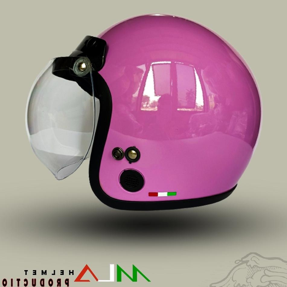 HELM BOGO DEWASA POLOS  KACA BOGO CEMBUNG HITAM BENING UNTUK PRIA DAN WANITA DEWASA    PACKING P29K