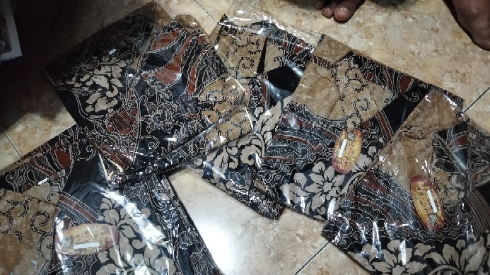 Tey-17 Batik Wanita Asj Sa Hrb026 Kenongo Kemeja Tosca Pendek