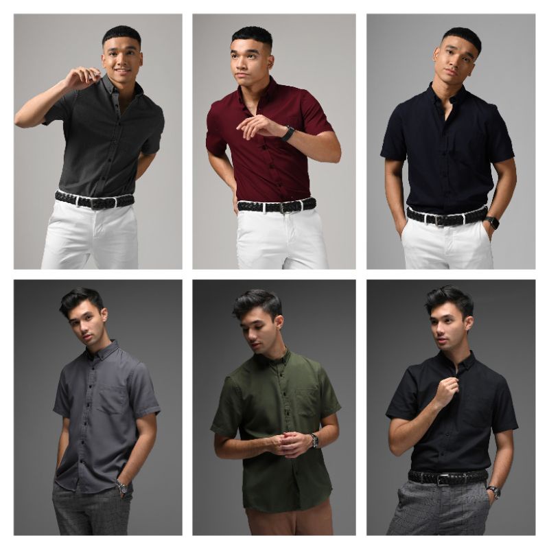 EXETER BLACK BUTTON SHORT SLEEVE SHIRT PREPPSTUDIO