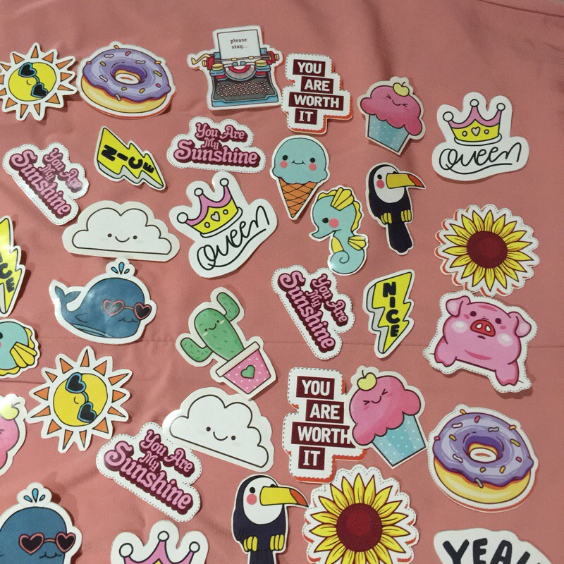 

stiker buku / stiker catatan / stiker dinding / stiker koper 5cm