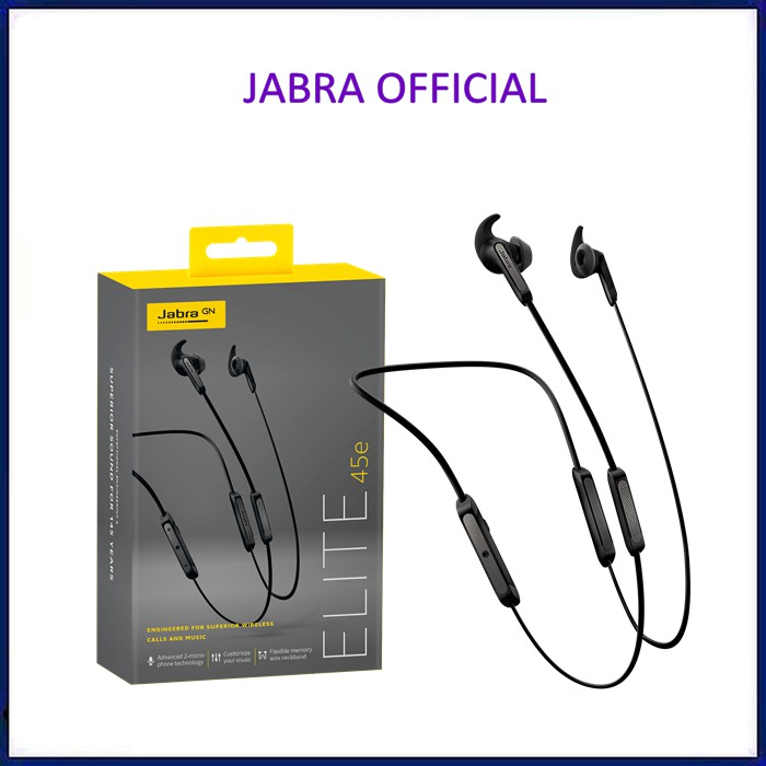 Jabra Elite 45e InEar Wireless Bluetooth Headphones Earphone In Ear  Black E1439