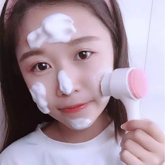 SIKAT PEMBERSIH WAJAH GAGANG MANUAL 2 SISI/ALAT FACIAL/PERLENGKAPAN MANDI