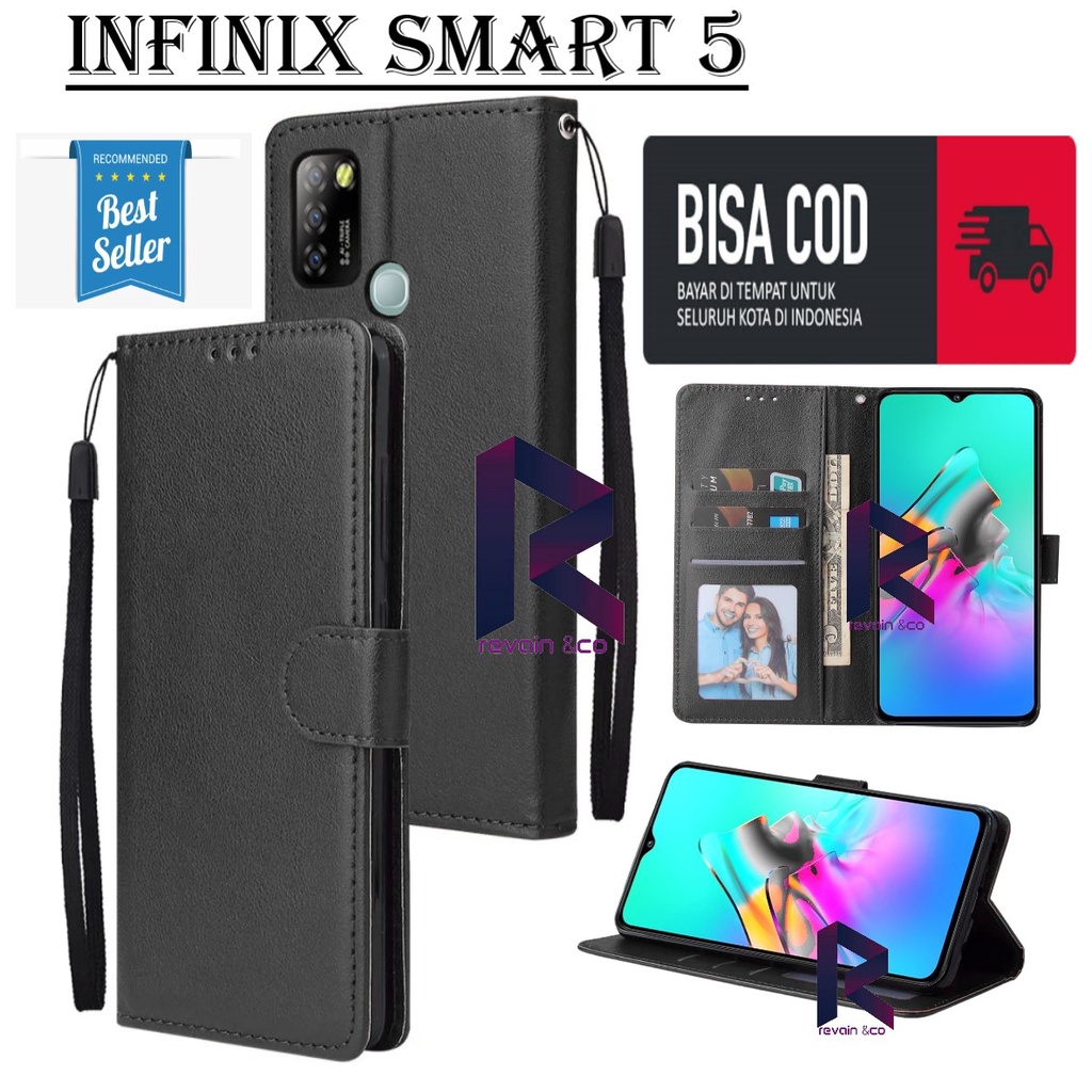 CASE INFINIX SMART 5 FLIP WALLET LEATHER KULIT PREMIUM FLIP COVER SARUNG BUKA TUTUP FLIP CASE INFINIX SMART 5