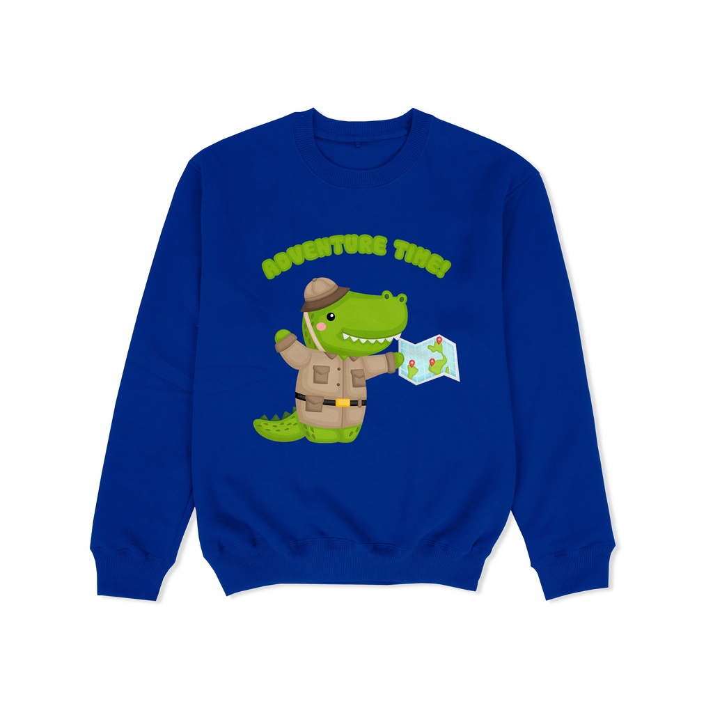 GKASWBBADVT012 Sweater Anak Gambar Kartun Karakter Buaya Adventure Time Sweater Anak Lengan Panjang 