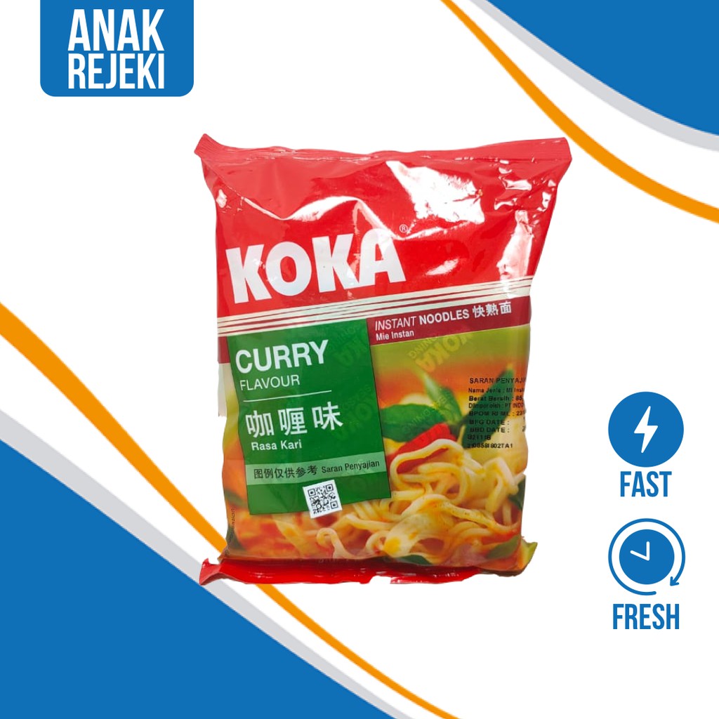 

KOKA Noodle Curry Kari Instan 85gr - Mie Instan Rasa Kari