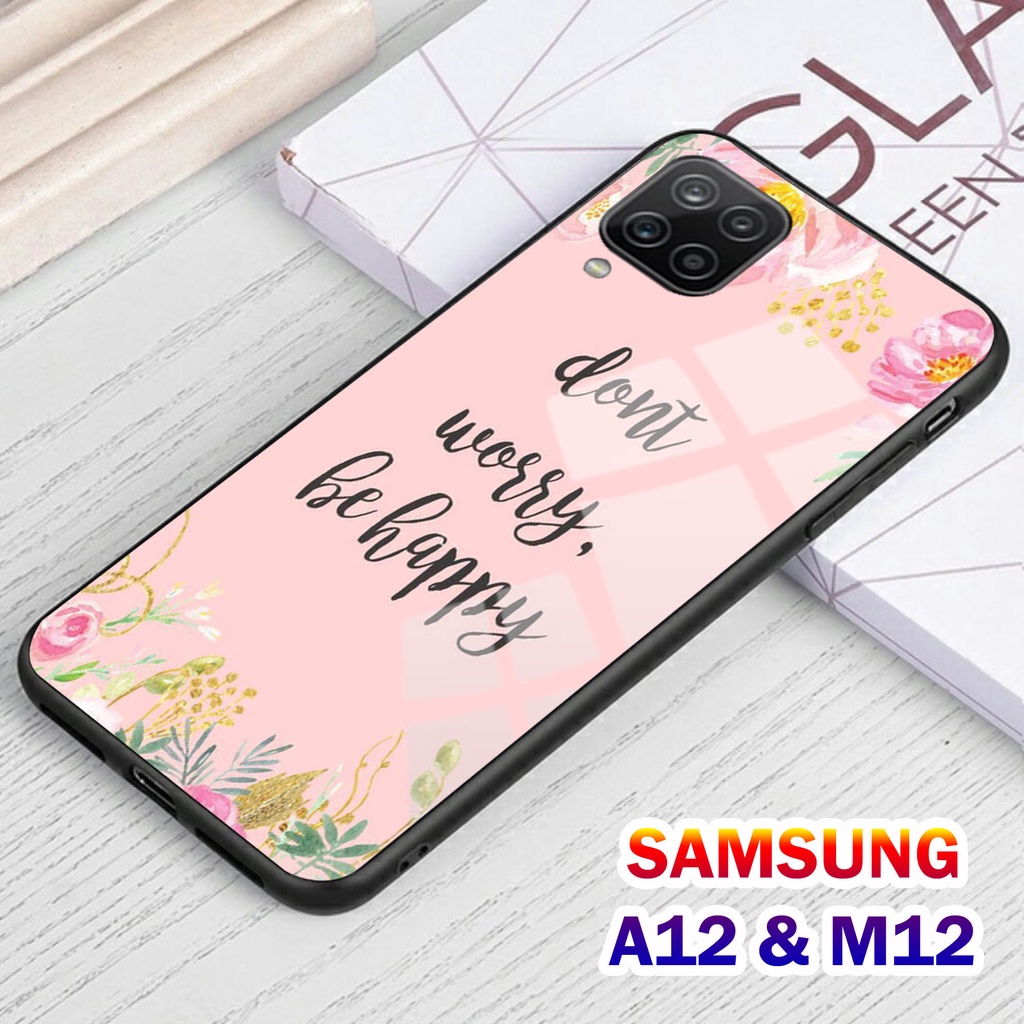 Softcase Glass Kaca SAMSUNG A12 , M12 - Casing HP SAMSUNG A12 , M12 [ S44 ].