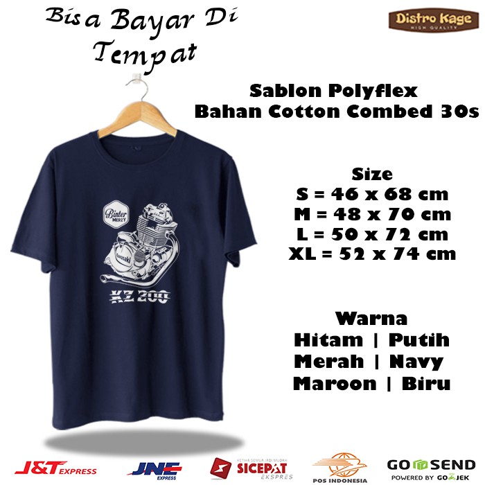 T-SHIRT BAJU KAOS DISTRO PRIA WANITA MOTOR GAMBAR MESIN BINTER MERZY KZ 200 COWOK KEKINIAN MURAH