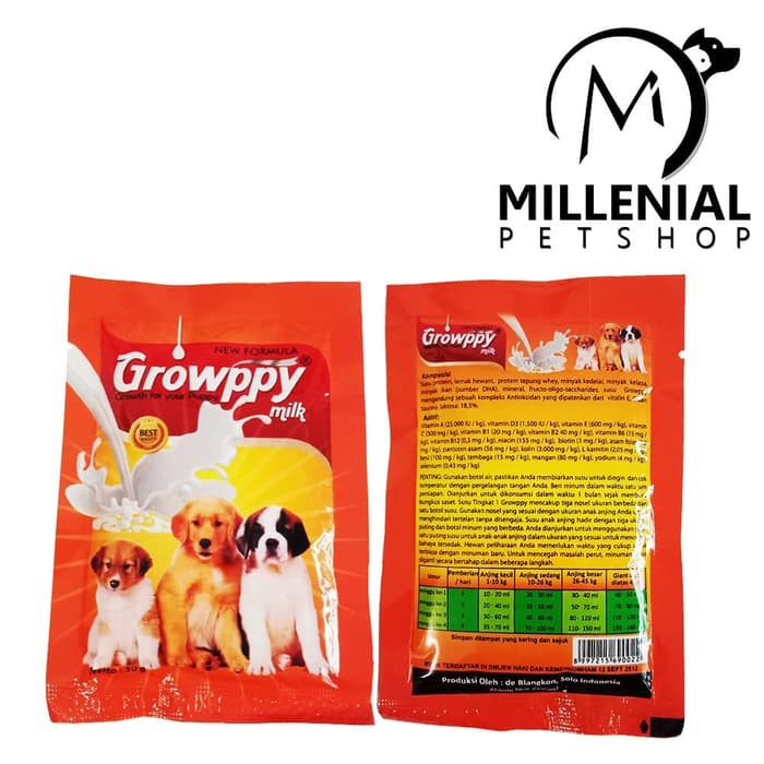 Susu anak anjing GROWPPY Dog Milk Puppy 30 gr anakan growpy 30gr