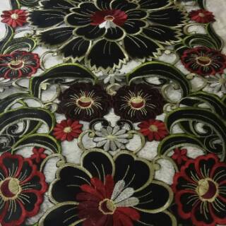 Taplak meja tamu oval 3D Kerancang kwalitas import Taplak meja tamu oval 3D Kerancang kwalitas import