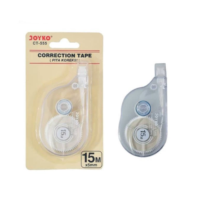 

[ELYSIAN STORE] Joyko Correction Tape Transparan CT-555 15 M Bening Transparan Aesthetic Tipe X