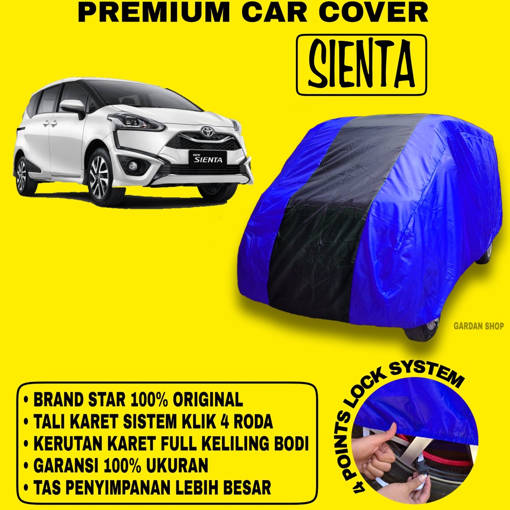 Body Cover SIENTA BIRU HITAM Penutup Bodi Mobil Sienta Waterproof PREMIUM