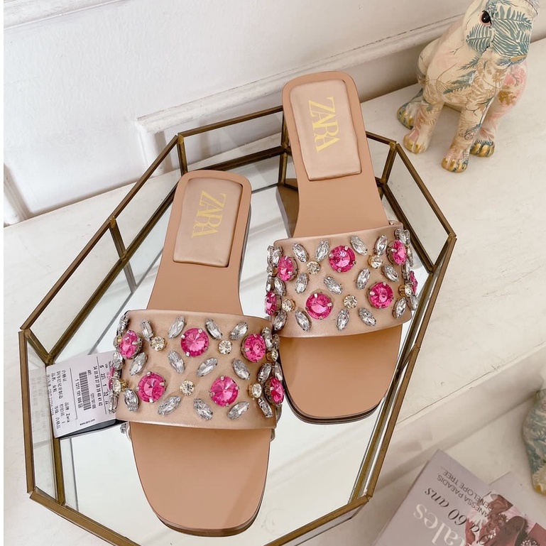 BIG SALE 12.12 || SANDAL WANITA ZS-3588 FLAT BROWN