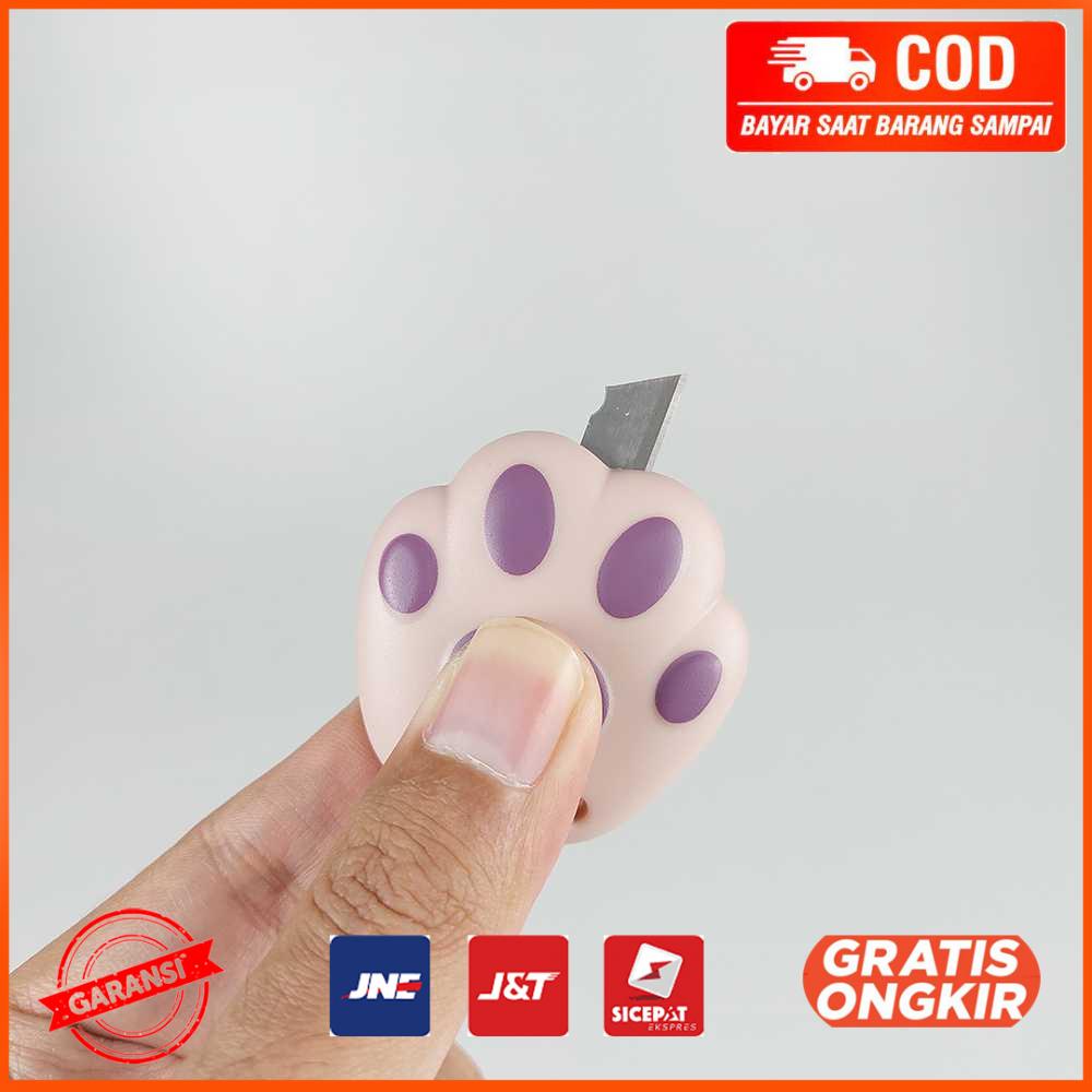 Pisau Cutter Mini Pemotong Kertas Desain Cat Paw