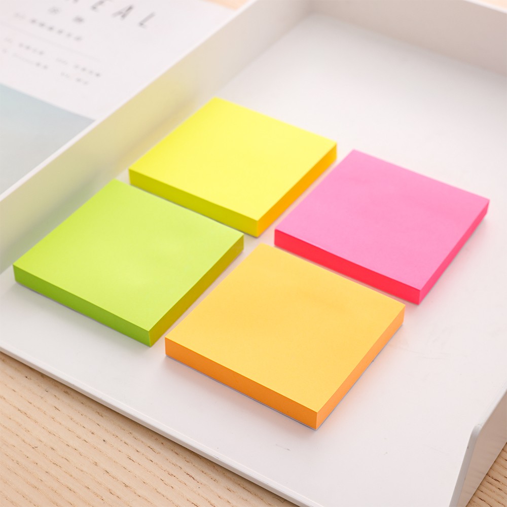 Deli Memo tempel Sticky Notes 50sheets/pad warna neon kertas tulis halus perekat kuat EA02303