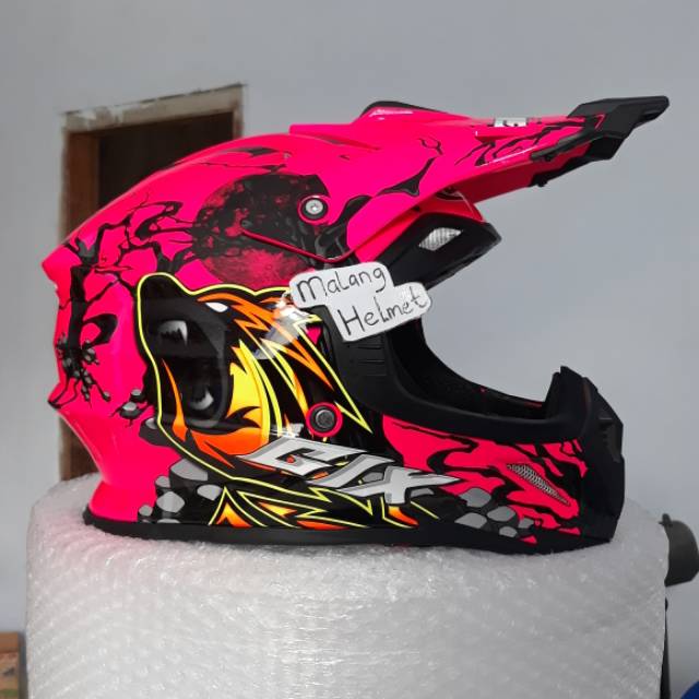 Helm Cross GIX Half Gang Pink Ongkir Termurah 2kg