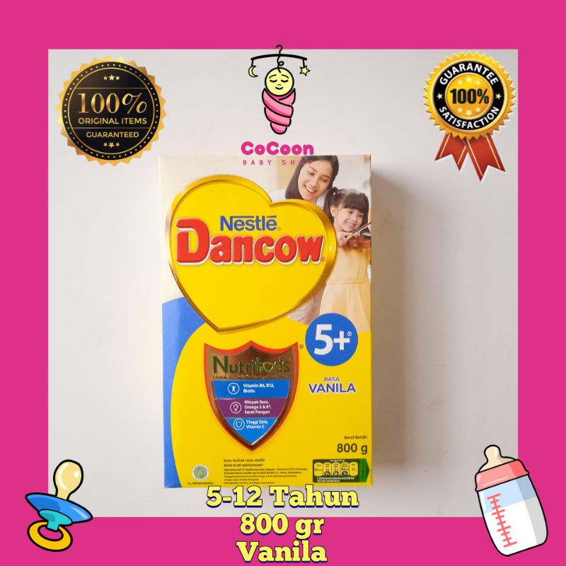 Susu Formula Dancow Nutritods 5 Plus / 5+ 5-12 Tahun 800 g 800gr Vanila