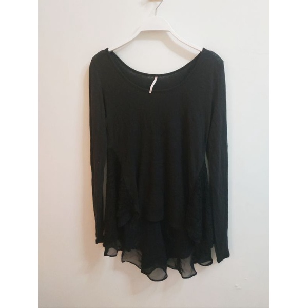 sz XML • FREE PEOPLE LACE TRIM TOP