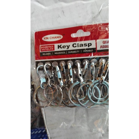 gantungan kunci besi stainlles isi 12 pcs