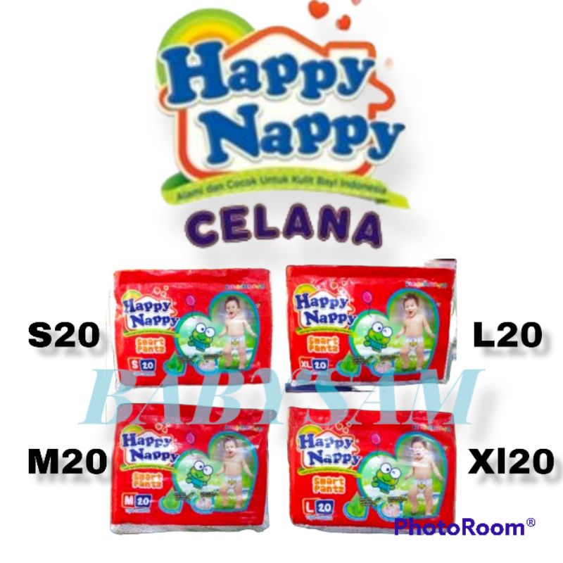 Happy Nappy Smart Pants S20, M20,L20 dan XL20 || Happy Nappy Type Celana Kemasan Kecil
