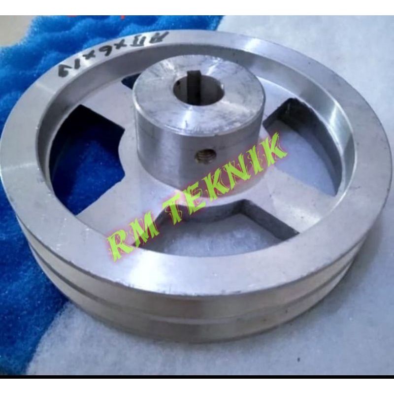 Pulley alumunium A2 - 6 inchi AS 19 mm Puli alumunium