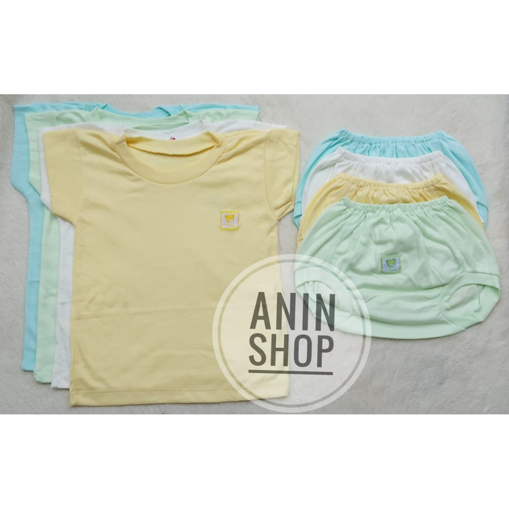[4 Setel ] SETELAN IOL | Kaos | Celana Pop IOL | Setelan Polos IOL | setelan kaos pendek bayi