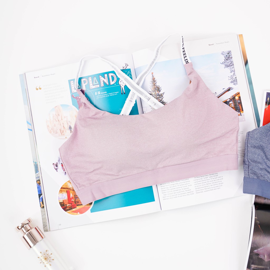 VS - Bra BH Sport Push Up Sexy Bahan Nilon Elastis Tali Silang Wanita  Pakaian Dalam Wanita 399