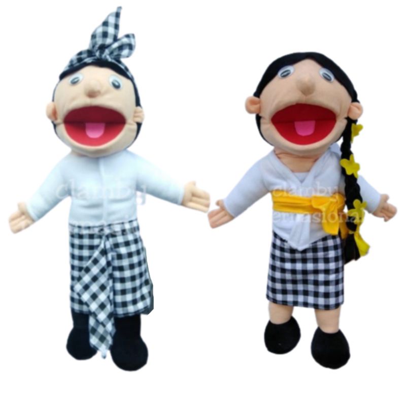 Boneka Panggung Muppet Adat Bali Cewek &amp; Cowok | Boneka Bercerita