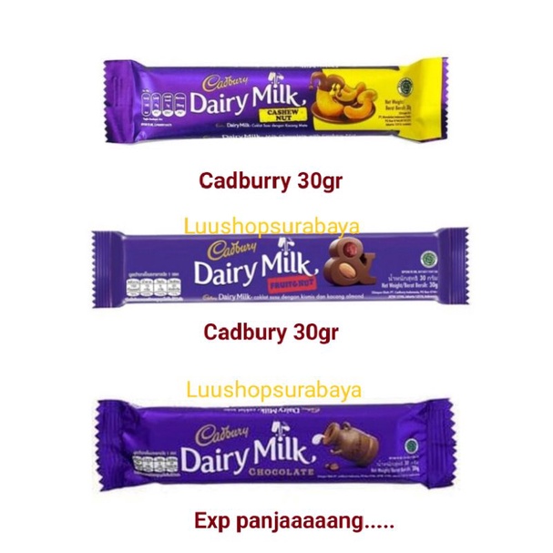 

Cadbury Dairy Milk Coklat Batang 30gr