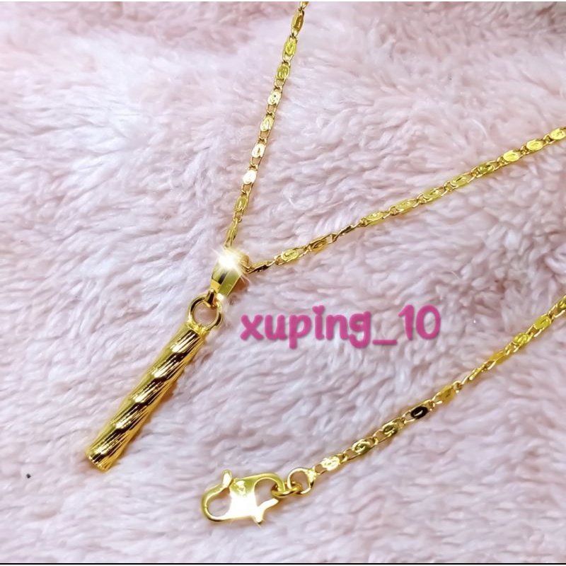 kalung Tempe Xuping Free Liontin Bambu 24K
