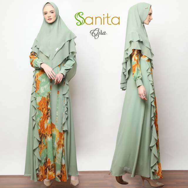 SALE Gamis set Khimar Syari Qira by Sanita Hijab ukuran L