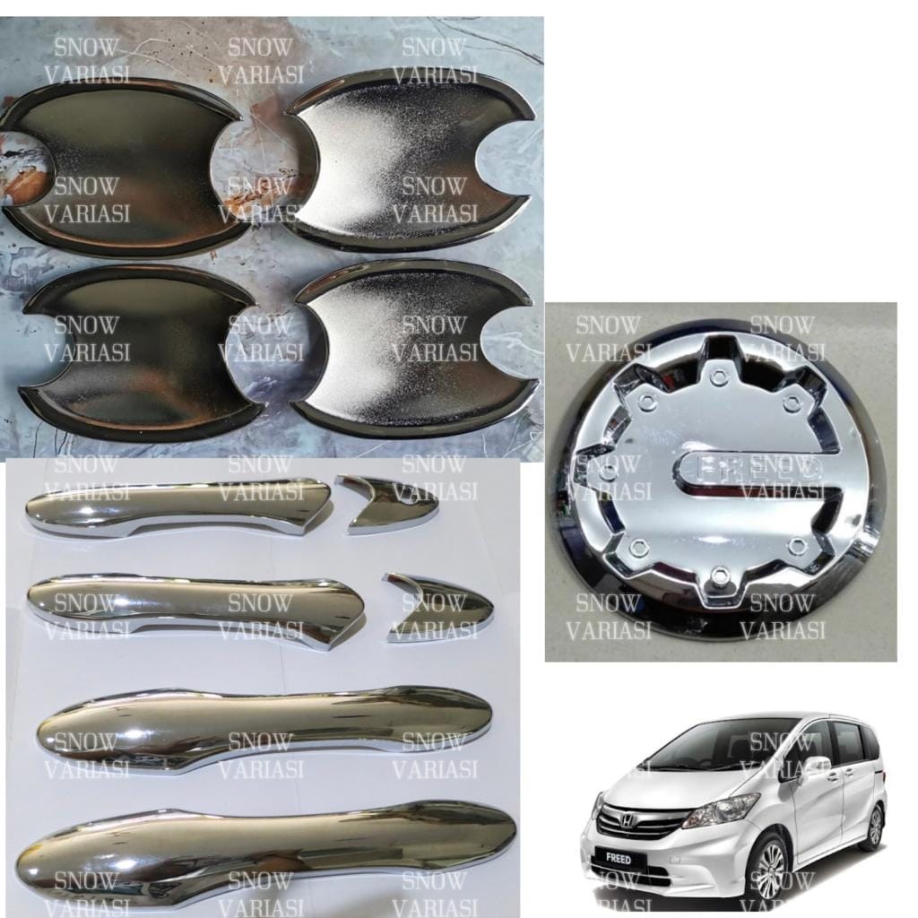 Paket Outer Handle Tank Cover Honda Freed Chrome