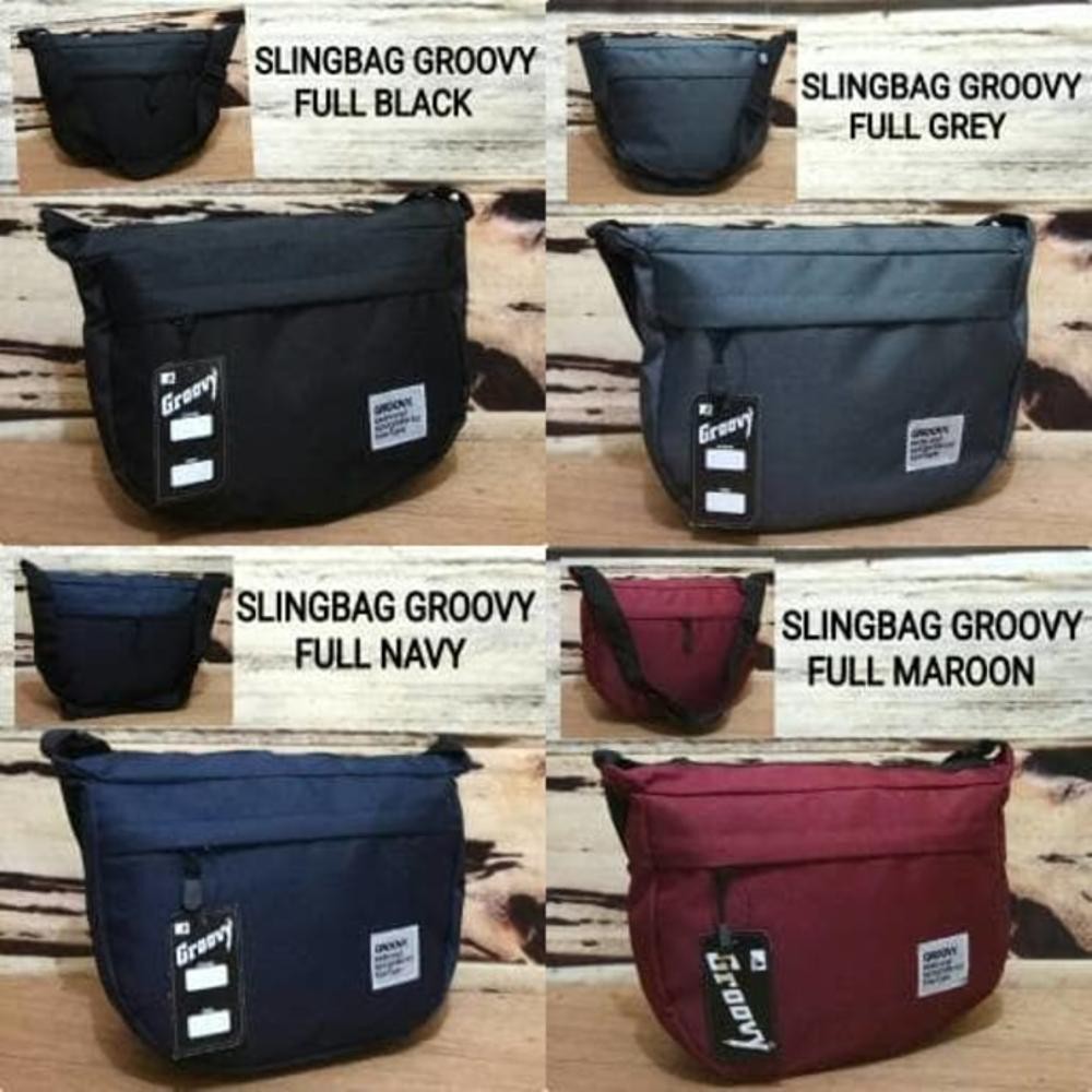 Tas Selempang Distro Groovy Hip Bag PUSHOP AUTHENTIC