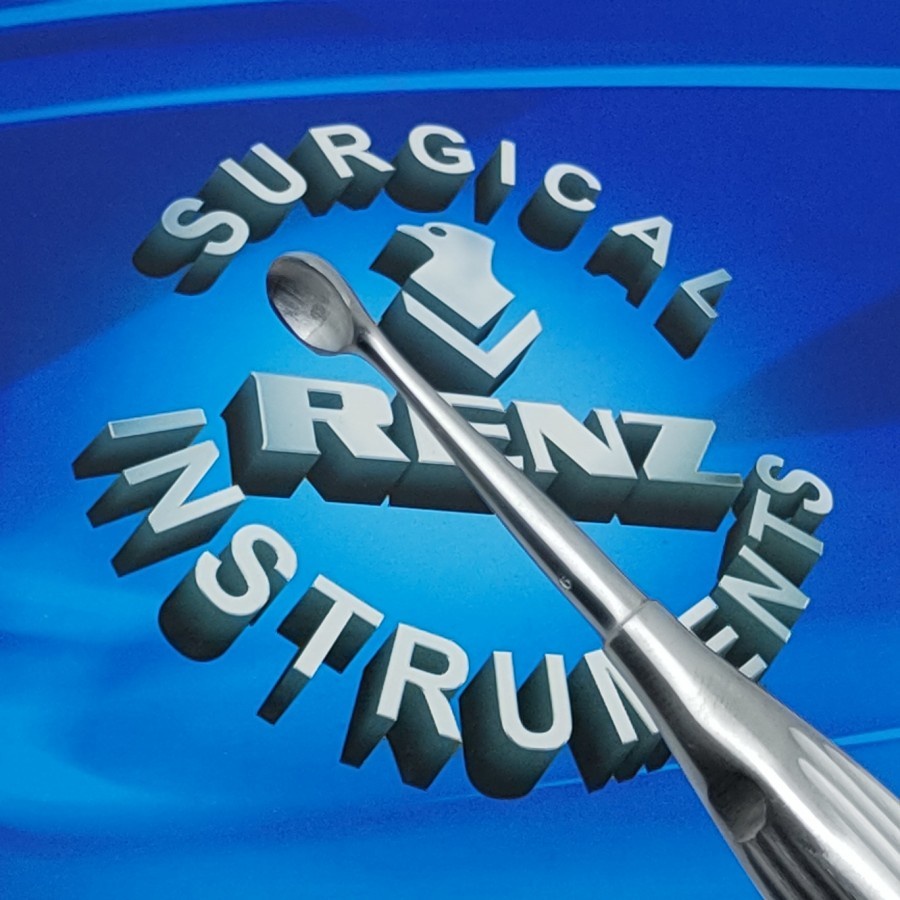 Alat Medis Alkes Bruns Bone Curettes ( Round) 17 cm|Renz Surgical|Operasi Tulang|Gudang Medis