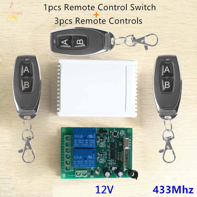  Remote  Control  Wireless DC 12V 2Ch Transmitter untuk Pintu  