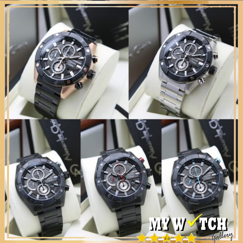 Jam Tangan Alexandre Christie / Alexander Pria Chronograph AC 6604 MC Stainless Original Diameter 4,