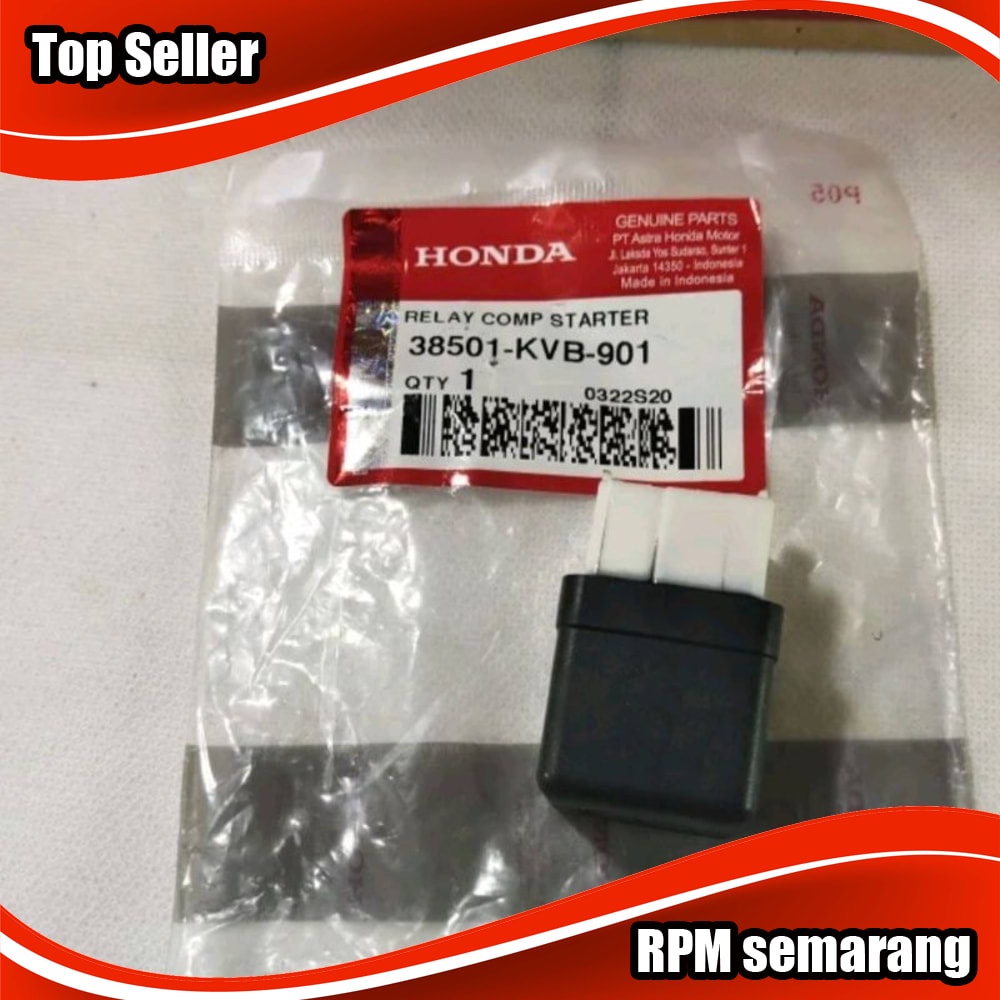 Relay bendik switch starter Honda Beat - Scoopy - Vario - Spacy karbu - Vario 110 karbu 38501-KVB-901 original AHM - Mph005604-1