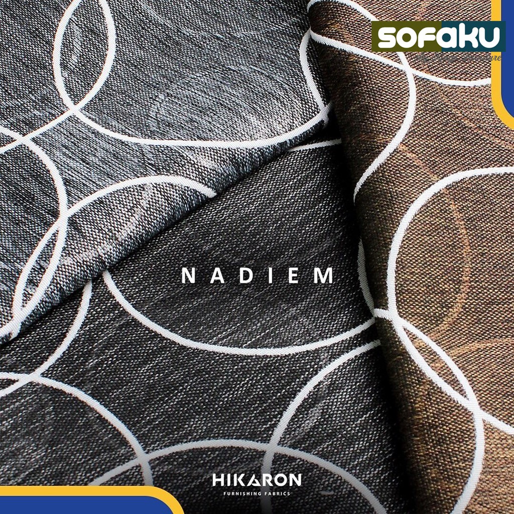 NADIEM : Hikaron Kain Sofa Motif Bulat - Sarung Bantal Sofa Kain
