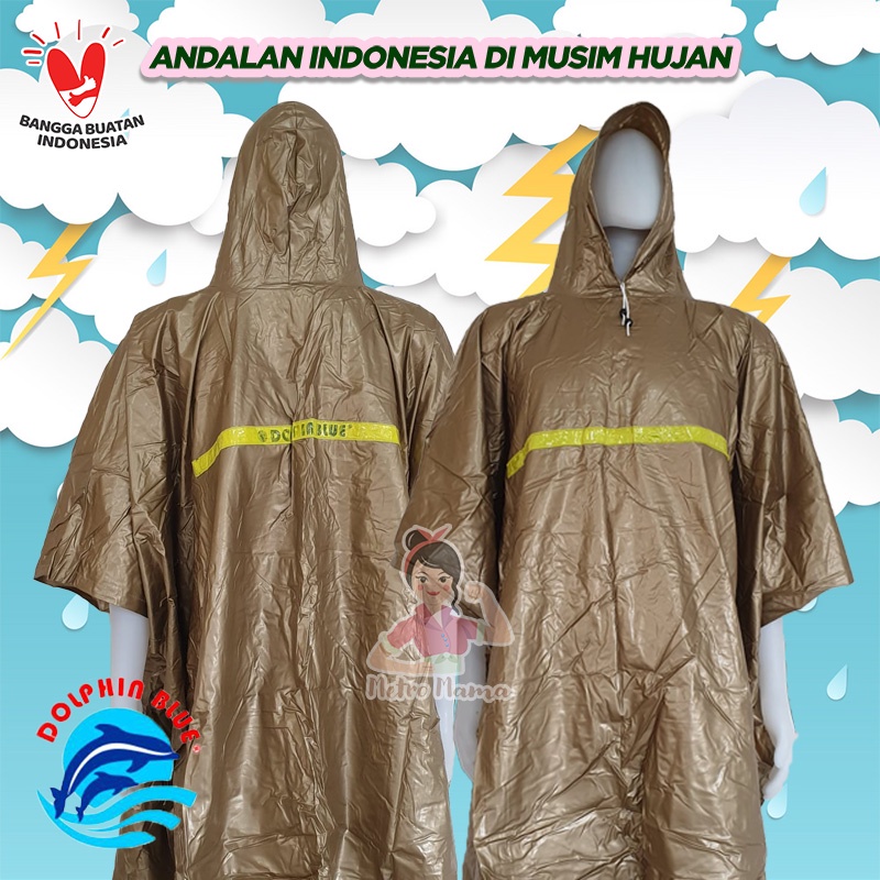 Jas Hujan Poncho BIG TOP Golden DOLPHIN BLUE 696 Premium Quality